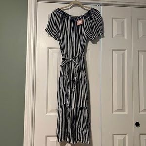 Blue and White Striped Sundress